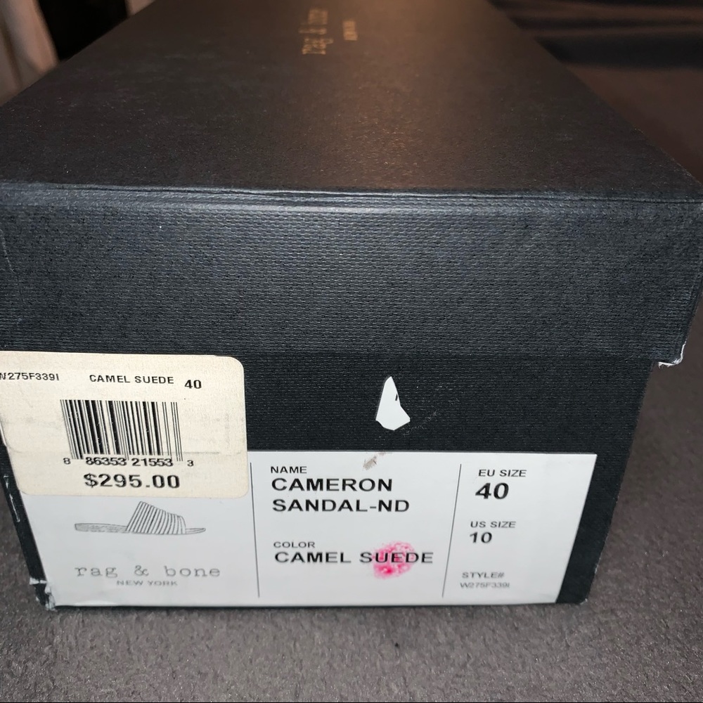 SOLD NIB rag & bone | Cameron Flat Slip On Suede Sandal - Picture 9 of 9